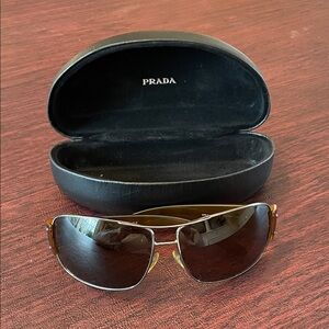 Prada Tortoise Shell Aviator Sunglasses
